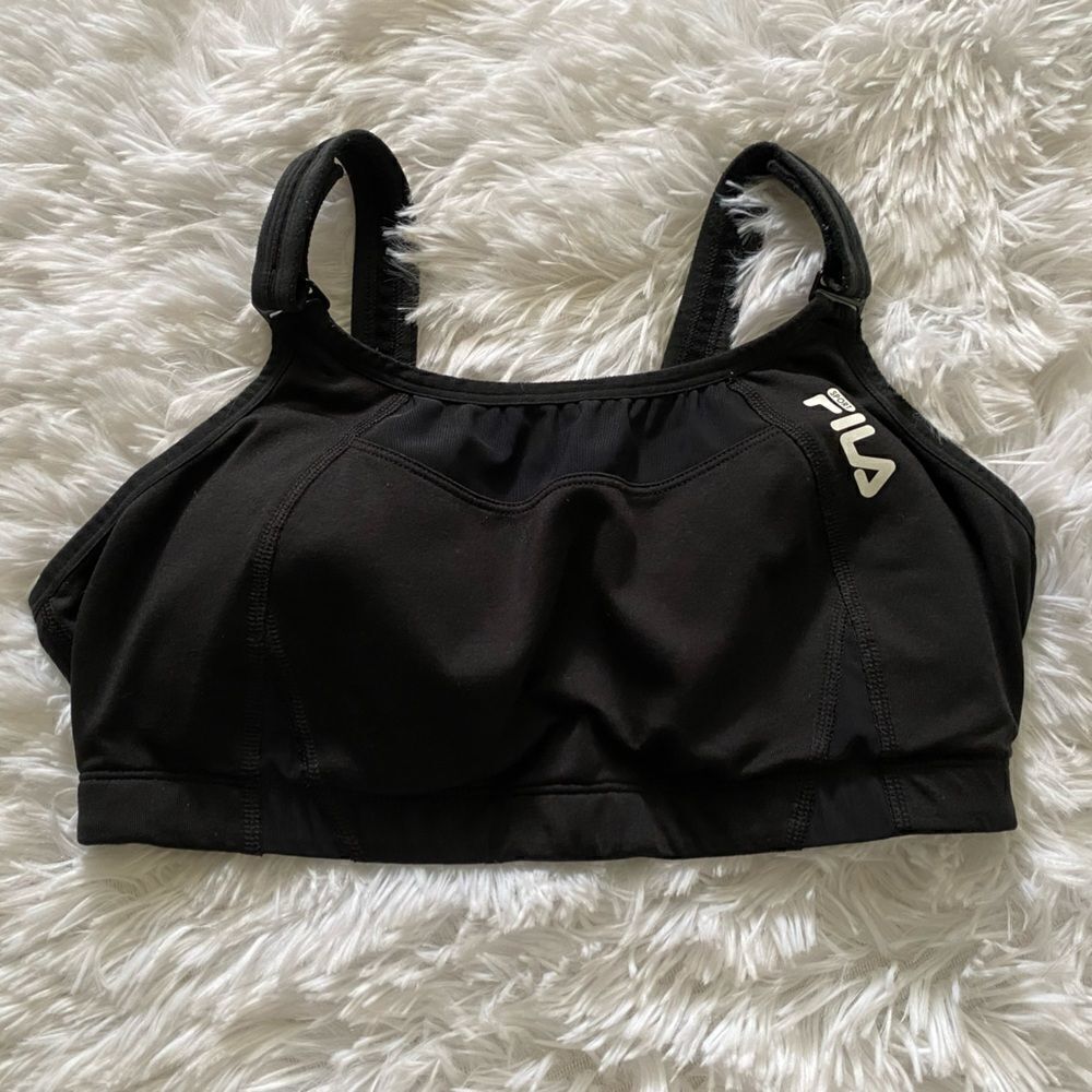 Fila High Impact Black Sports Bra Womens Size 34DD‎